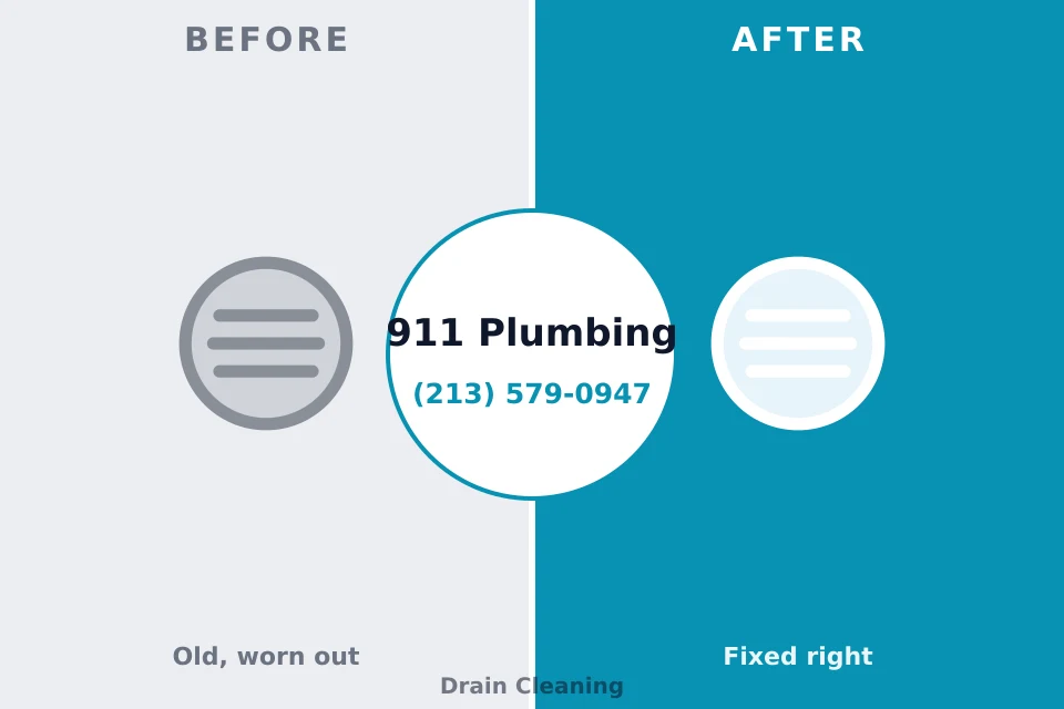 Before and after: plumbing repair Congers, NY